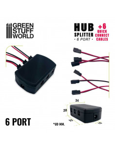 6-port HUB Splitter + 6 Schnellanschlusskabel 2