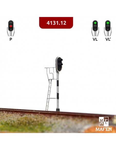 Semaforo Señal de 2 luces Verde/Rojo Fine Scale N