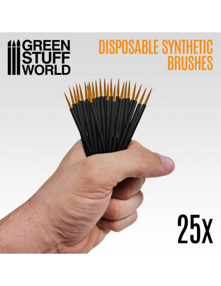 25x Pinceles Sinteticos Desechables