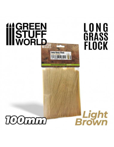 Long Grass Flock 100mm Light Brown