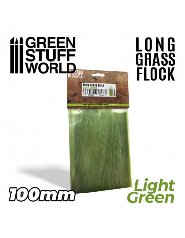 Long Grass Flock 100mm Light Green