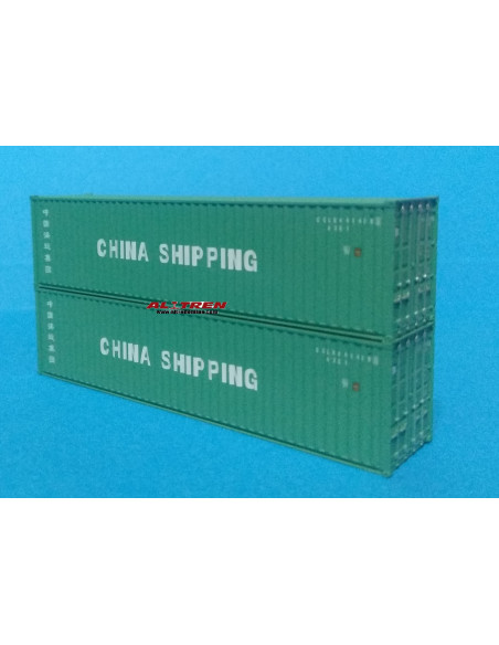 Set 2 containers CHINA SHIPPING 40 Ft N