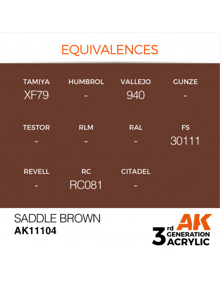Pintura acrilica marron SADDLE BROWN