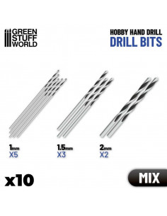 Set of 10 drill bits