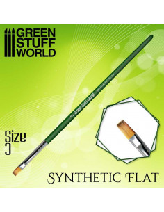 Pincel plano sintetico tamaño 3 green series