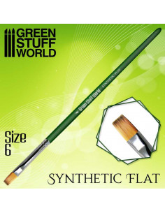 Pincel plano sintetico tamaño 6 green series