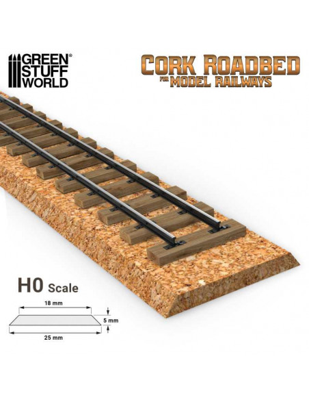 H0 Cork Roadbed