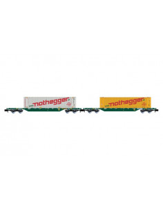 CEMAT wagons with Nothegger containers Ep V-VI N