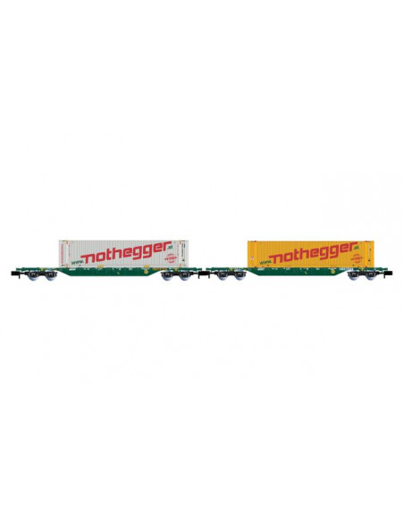 CEMAT wagons with Nothegger containers Ep V-VI N