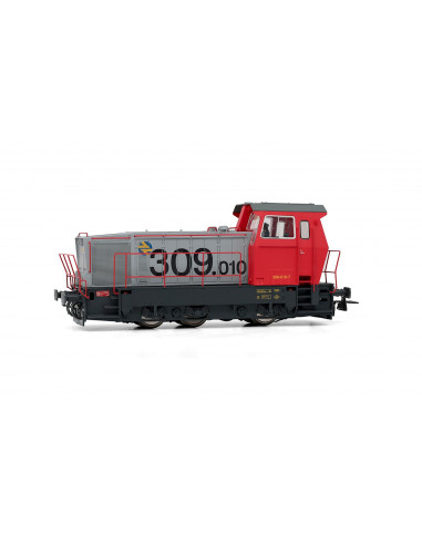 Locomotora Renfe 309 roja gris Ep IV HO