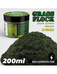 Cesped electroestatico verde oscuro 2-3 mm