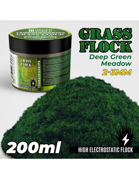 Cesped electroestatico verde oscuro 2-3 mm 200 ml