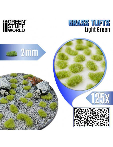 Matas Cesped Tufts 2 mm Verde Claro