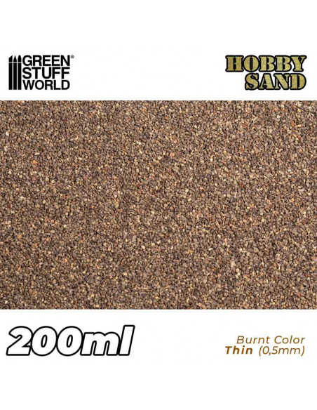 Arena Modelismo Fina 200ml Marron Quemado