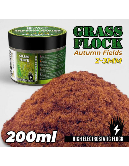 Cesped Electrostatico 2-3mm campos de otoño 200ml