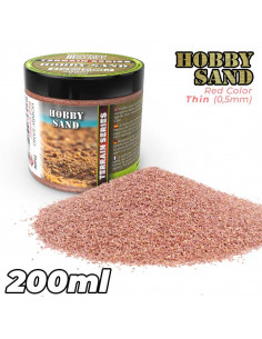 Arena Modelismo Fina 200ml Roja