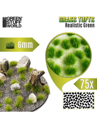 Grasbüschel Tuft 6 mm Realistische Grün