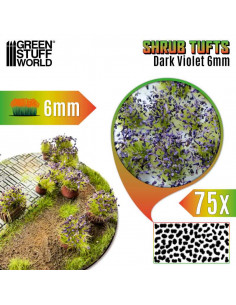 Matas Arbustos Autoadhesivas 6mm Violeta Oscuro
