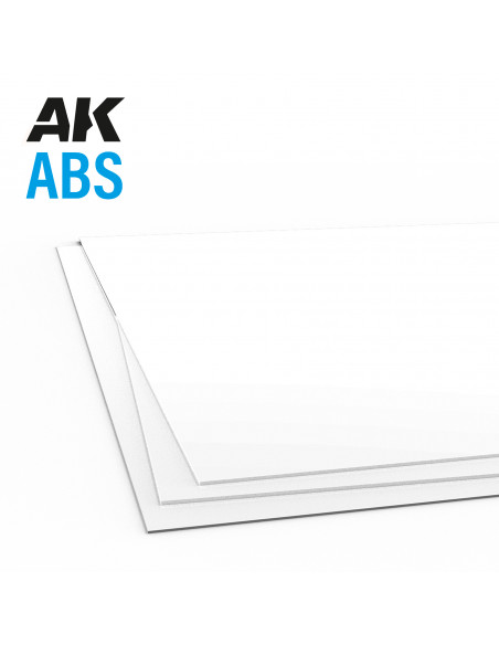 Lámina de ABS blanco opaco 245 x 195mm
