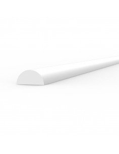 Medio bastón de poliestireno blanco opaco