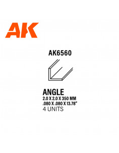 Opaque white polystyrene angle 2