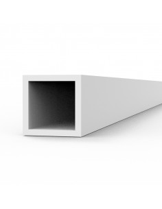 White opaque polystyrene square tubes