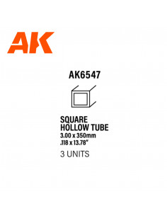 White opaque polystyrene square tubes 2