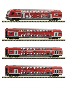 Set 4 coches de 2 pisos Flughafen Express DB AG Ep VI N