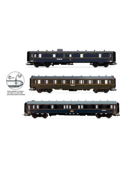 Set coches pasajeros con luz Sud-Expreso CIWL Ep III-IV HO