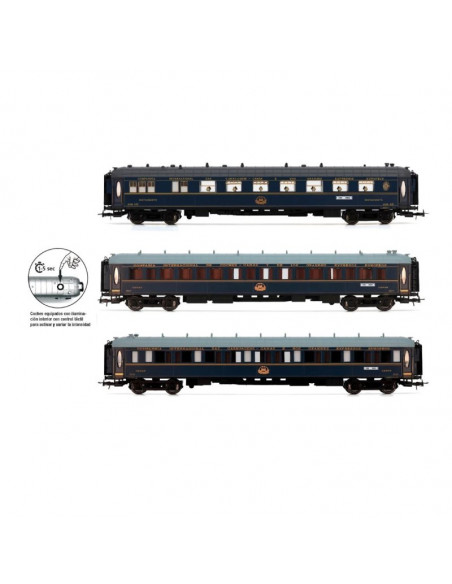 Set coches pasajeros con luz Sud-Expreso CIWL Ep III-IV HO
