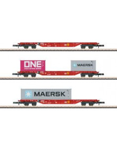 Vagones de carga set Vagón contenedor Sgns 691 DB AG Z