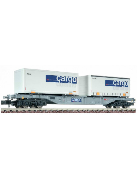 Vagon SBB Cargo Sgnss con contenedores Cargo domino Ep V