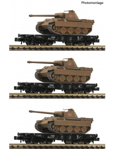 3 piece set heavy duty flat wagons DRB Ep II N