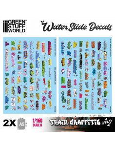 Model railway graffiti decals 1:160 N