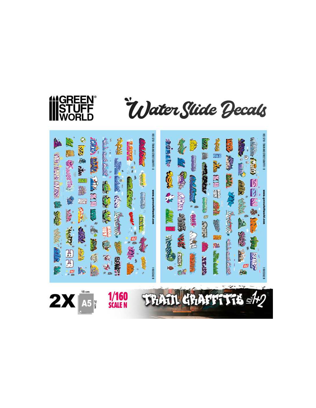 Model railway graffiti decals 1:160 N