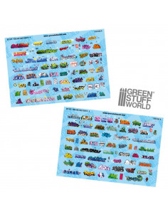 Model railway graffiti decals 1:160 N 2