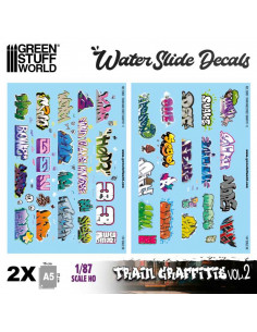 Model railway graffiti decals 1:87 HO