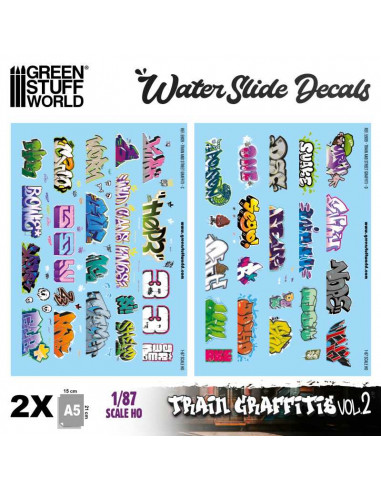 Nassschiebebilder 1:87 HO Graffiti-Set 2