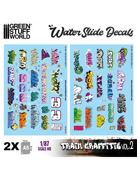 Nassschiebebilder 1:87 HO Graffiti-Set 2