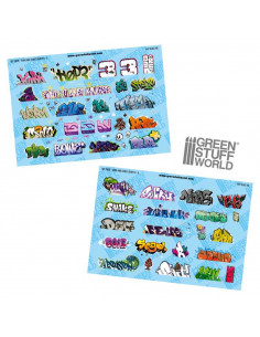 Model railway graffiti decals 1:87 HO 2