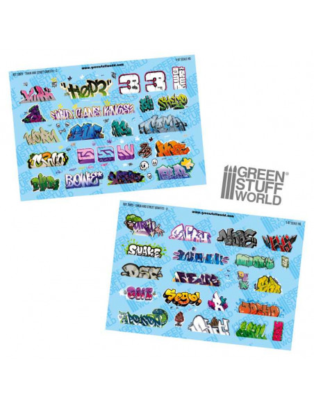 Nassschiebebilder 1:87 HO Graffiti-Set 2