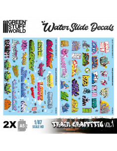 Model railway graffiti decals 1:87 HO