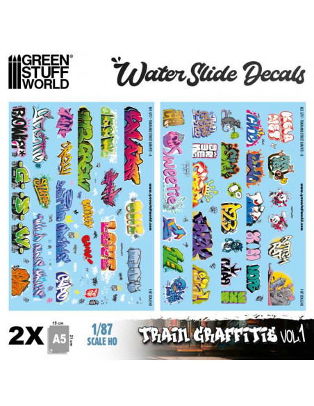 Nassschiebebilder 1:87 HO Graffiti-Set 2