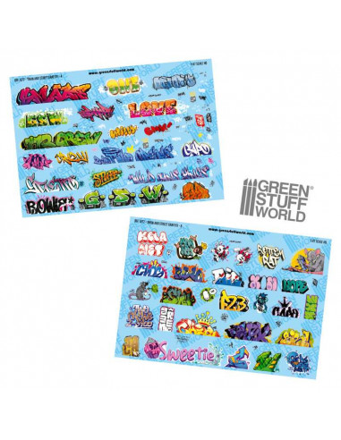 Nassschiebebilder 1:87 HO Graffiti-Set 2
