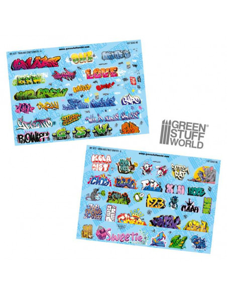 Nassschiebebilder 1:87 HO Graffiti-Set 2