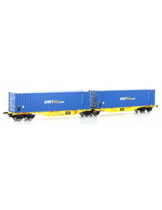 Conainer wagon CLIP Sggmrss with Unit45 containers Ep VI HO