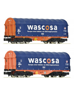 2 piece set Sliding tarpaulin wagons Wascosa Ep VI N