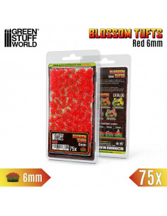 Blossom Tufts 6mm Red Flowers 2