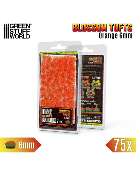Blossom Tufts 6mm Orange Flowers