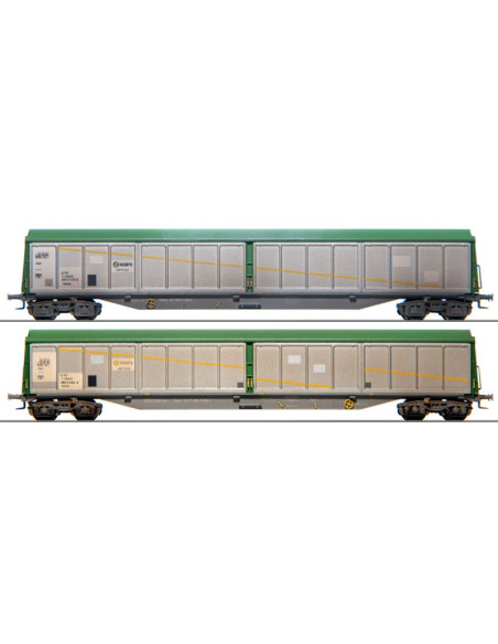 Vagones Renfe JJPD Habiss transporte de cemento envejecios N